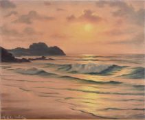 Roger de la Corbiere (1893-1974) Coastal Sunset