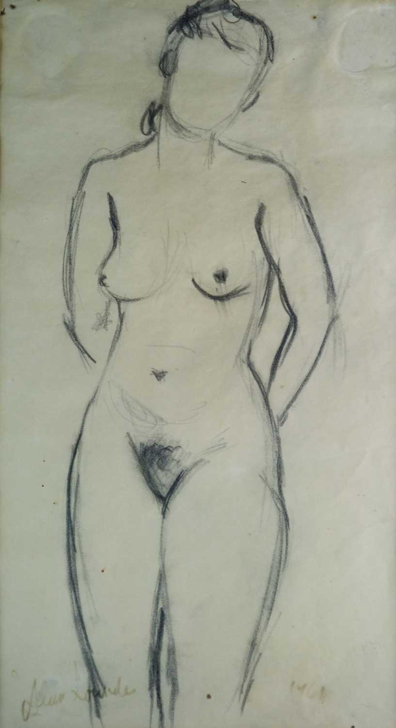 Alan Lowndes (British 1921-1978) Nude study