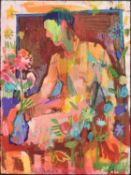 Andrew Salgado (Canadian b.1982) Male Nude Amongst Flowers