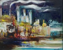 Beryl Maile (British 20th-21st Century) Industrial Landscape