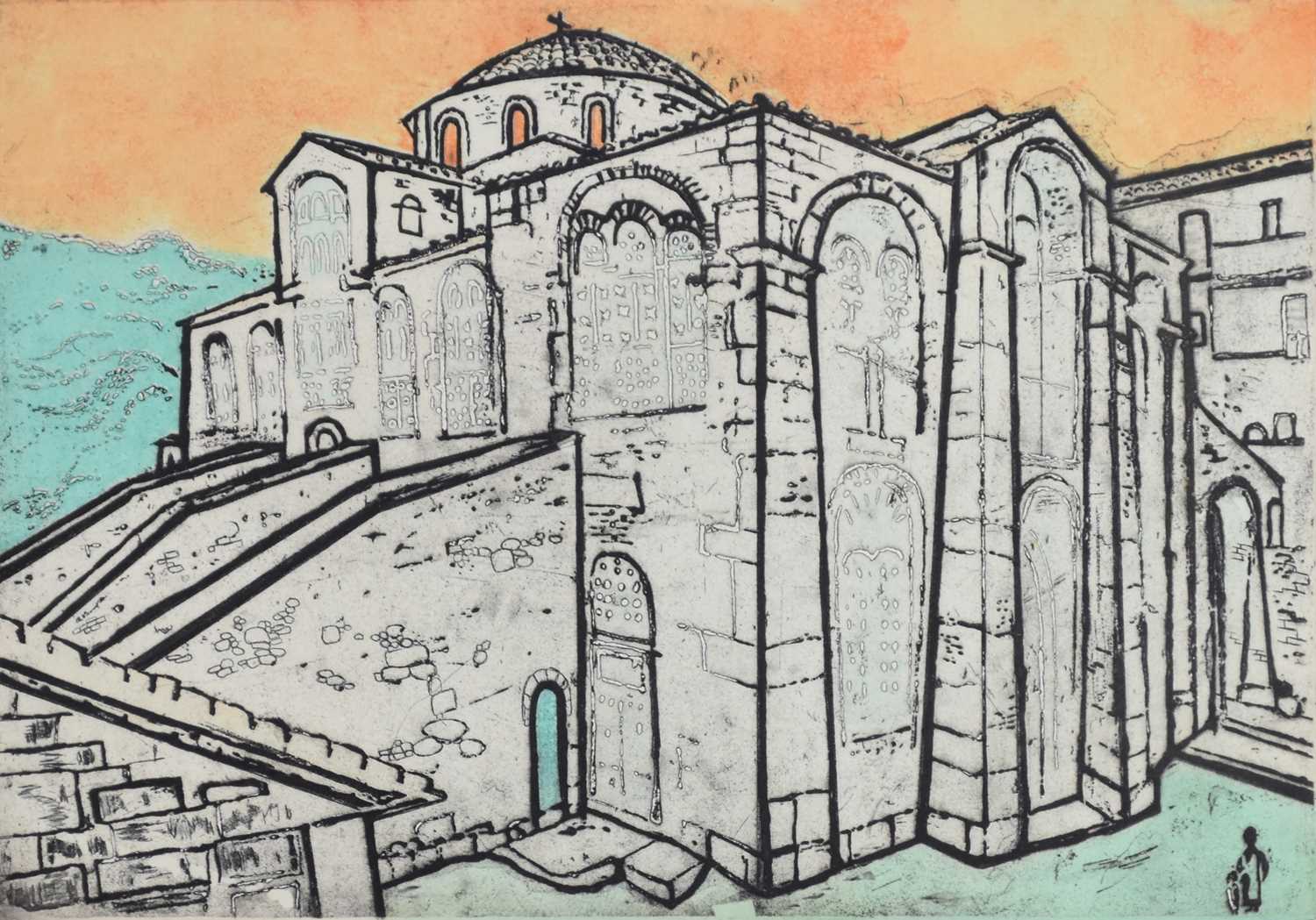 Sylvia Melland (1906-1993) Monastery in Greece