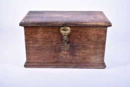 A Colonial East Asian metal bound cedar wood chest