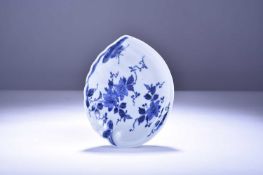 An Arita Awabigata blue and white dish, Edo era, circa 1740