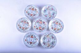 A collection of Straits porcelain Nyonya plates and dishes