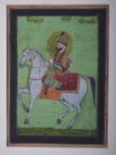 A Deccan page with a portrait of Nader Shah