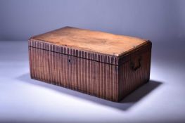 An Anglo-Indian carved mahogany stationary box, late 19th century