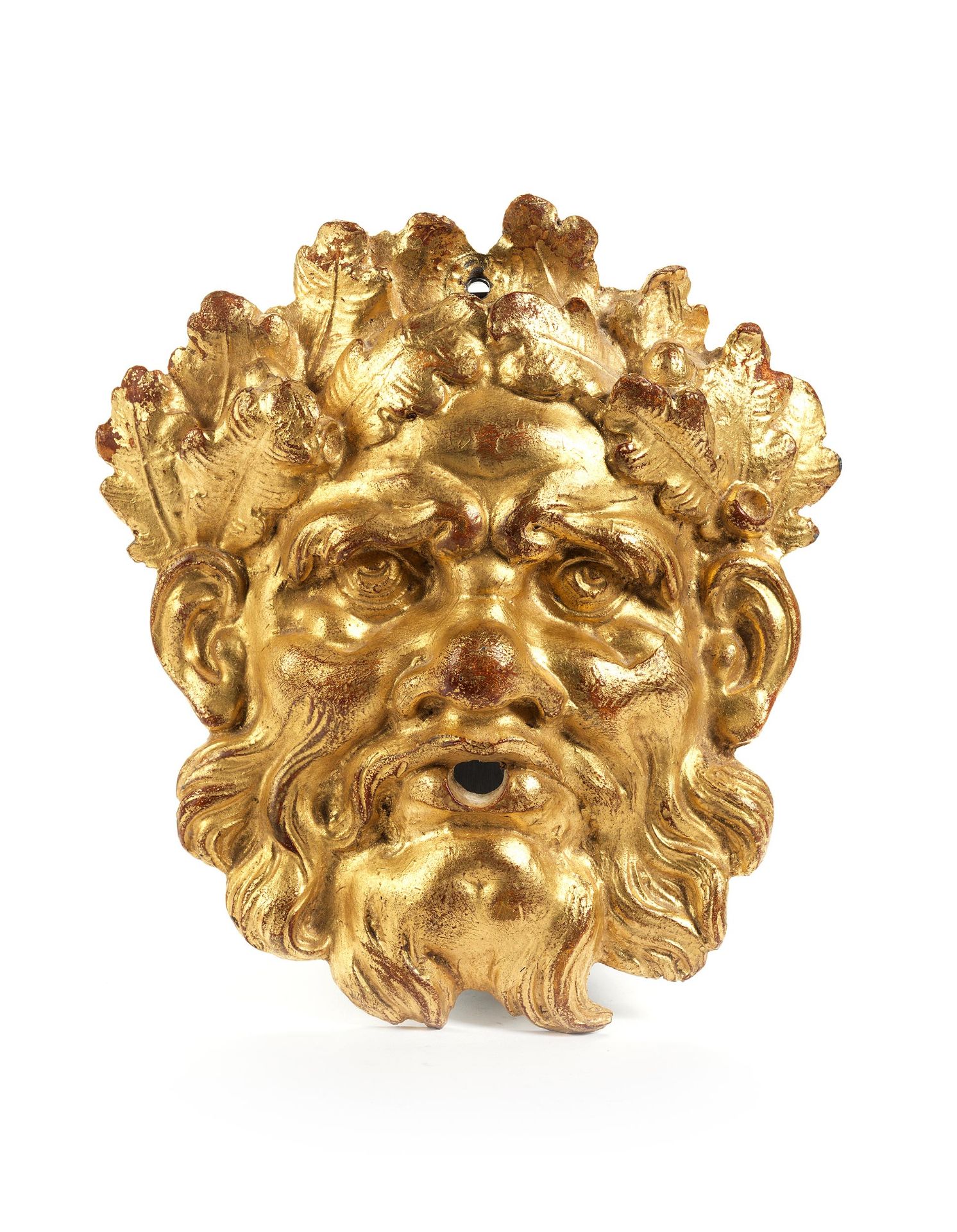 Vergoldete Wasserspeier-Bronzemaske