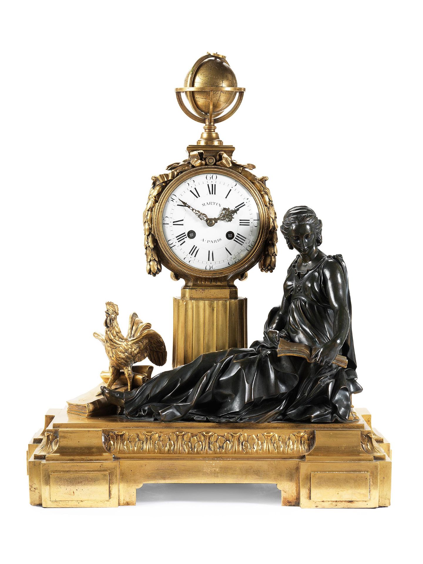 Große französische Louis XVI-Kaminpendule