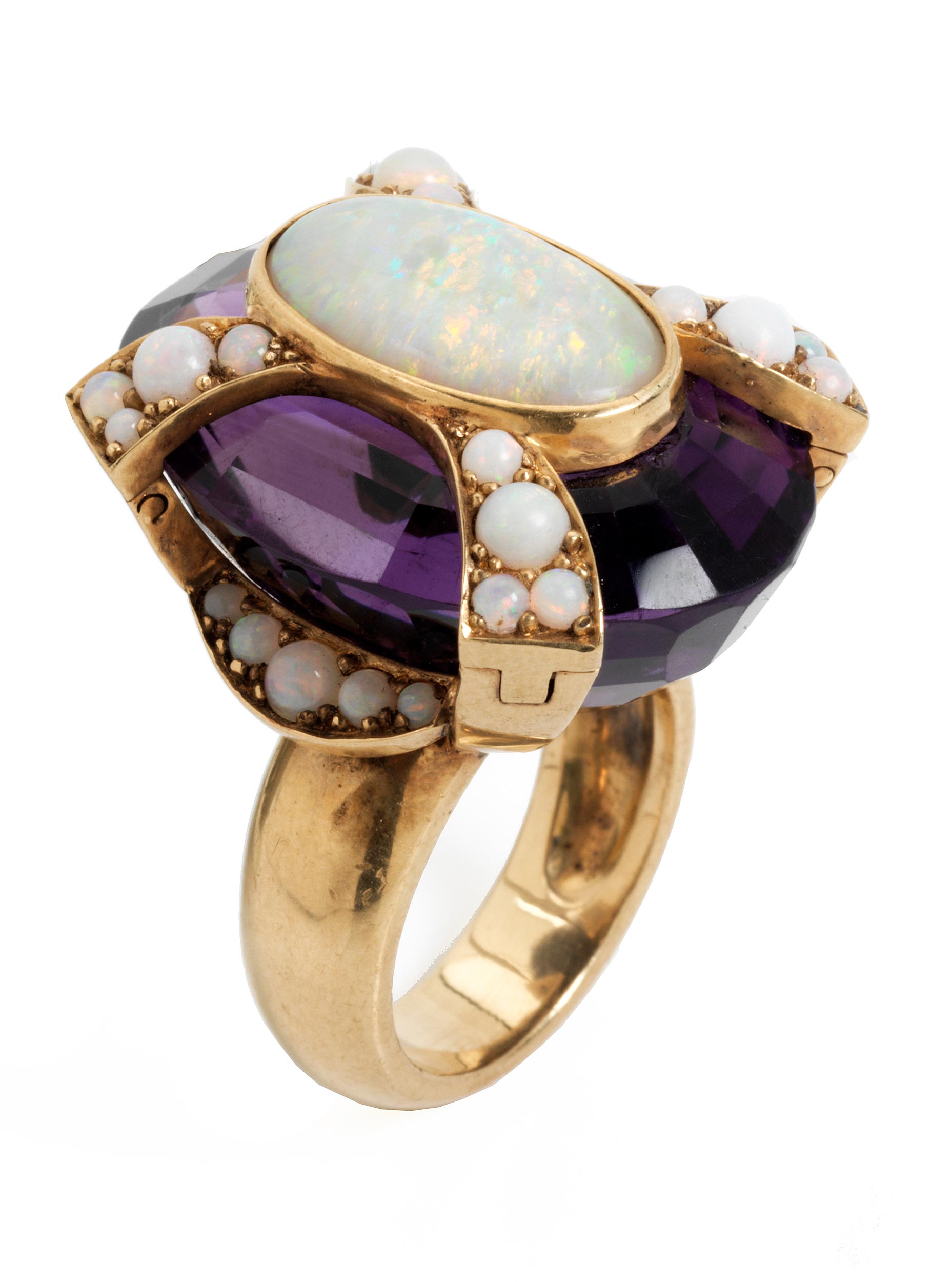 Vintage Amethyst-Opalring