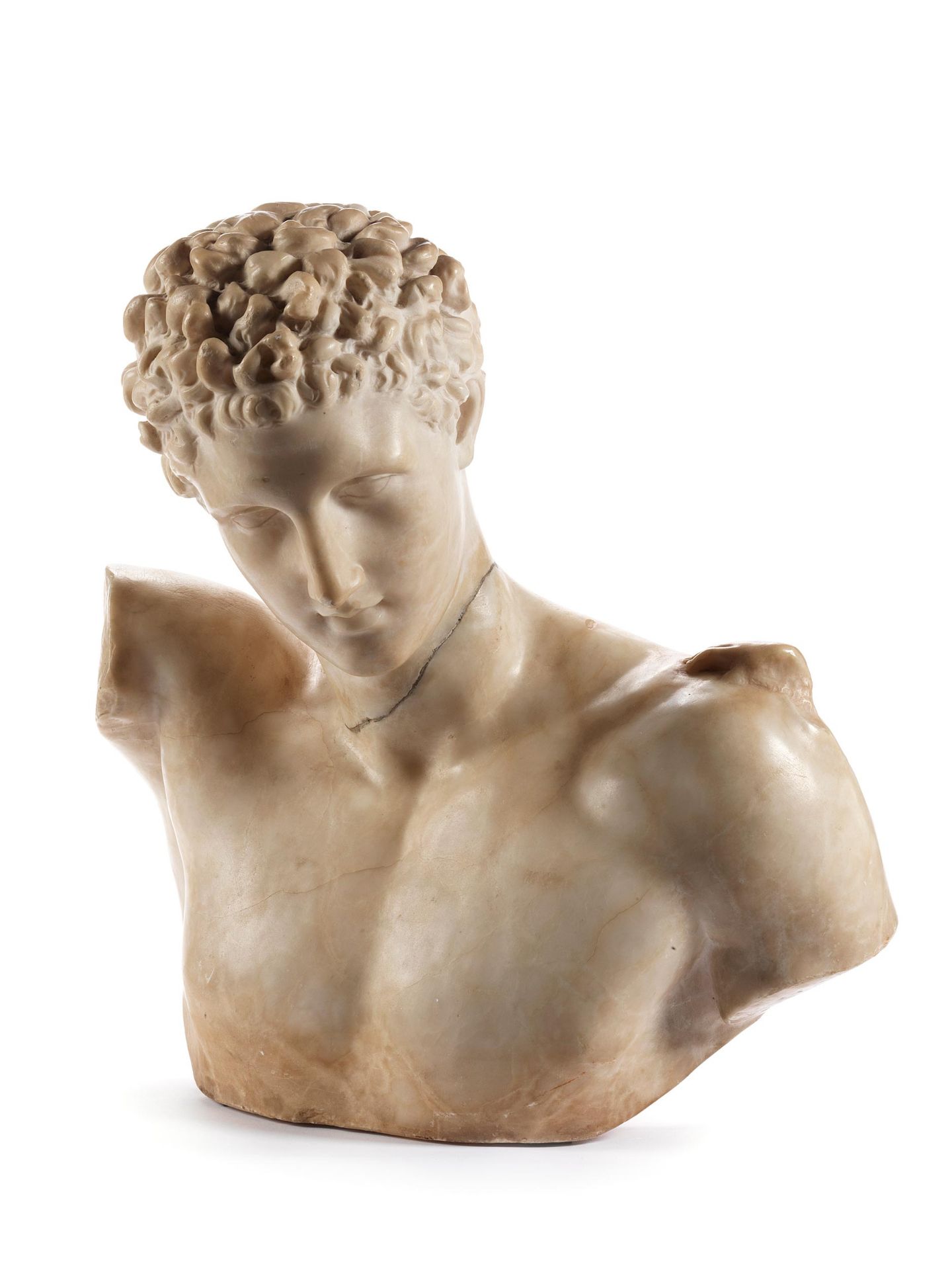 Alabasterbüste des griechischen Gottes Hermes