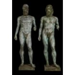 Zwei Bronzefiguren nach der Antike