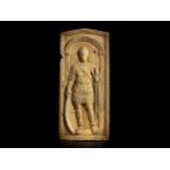 Museale Elfenbeintafel „Konsulardiptychon“ für den Konsul Flavius Anicius Petronius Probus