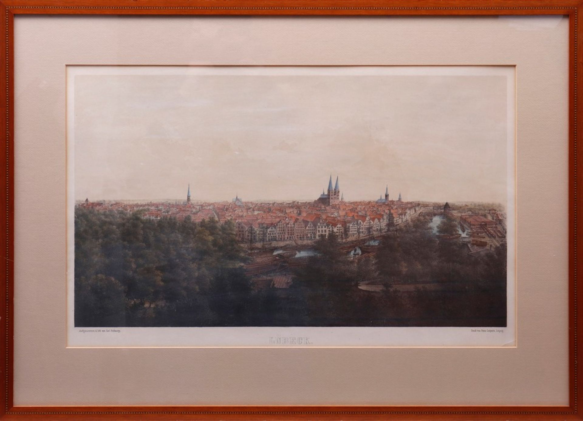 Stadtansicht von Lübeck, um 1860