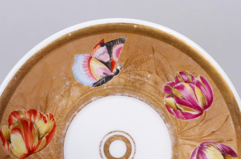 Biedermeier cup and saucer, probably Gotha, Thuringia, ca. 1830 - Image 3 of 6