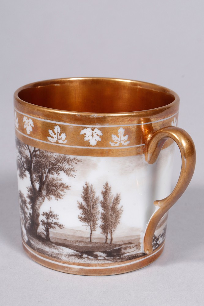 Empire cup with saucer, probably Gotha, early 19th C. - Image 4 of 5