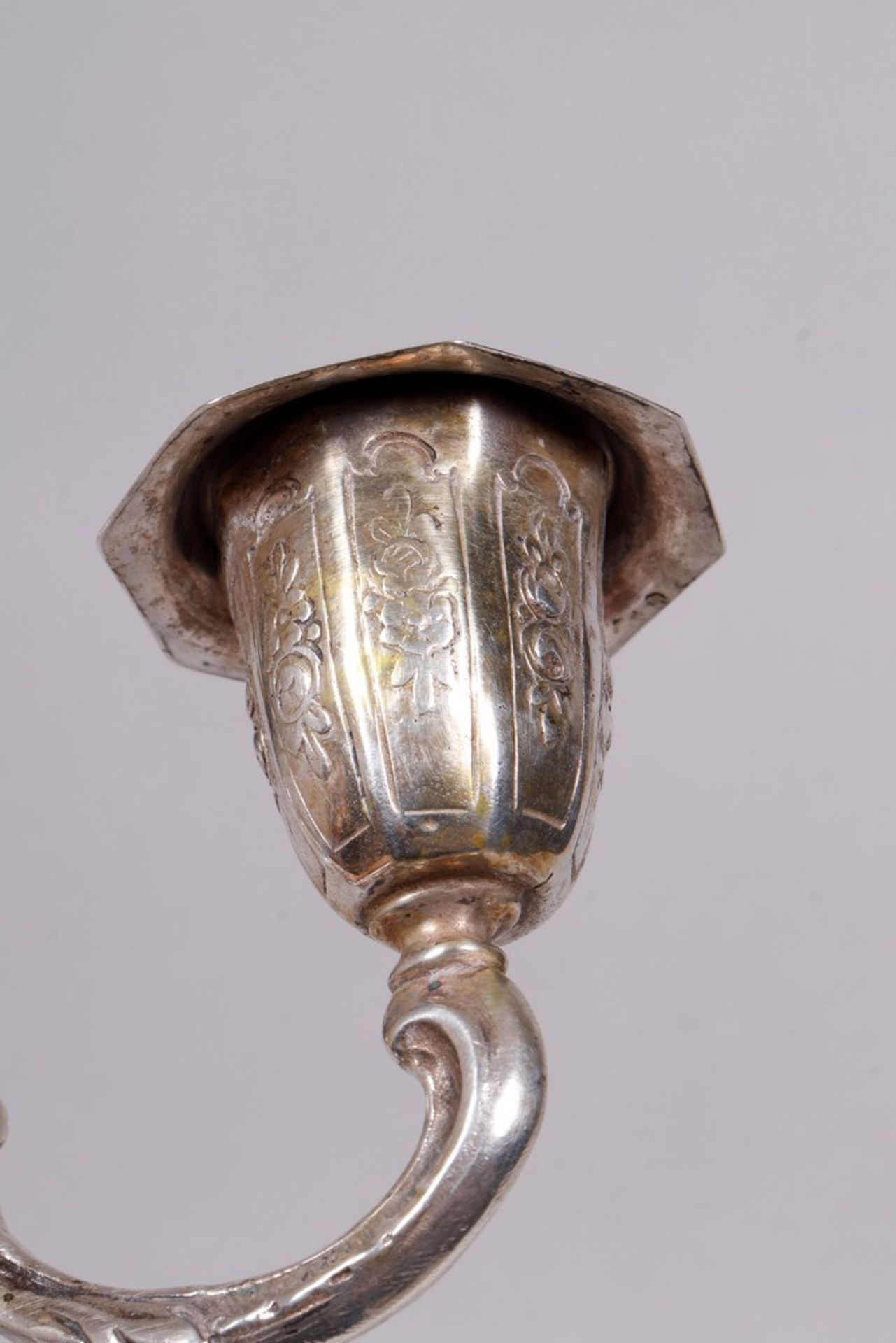 Small candelabra, 800 silver, German, 1st half 20th C. - Image 5 of 5