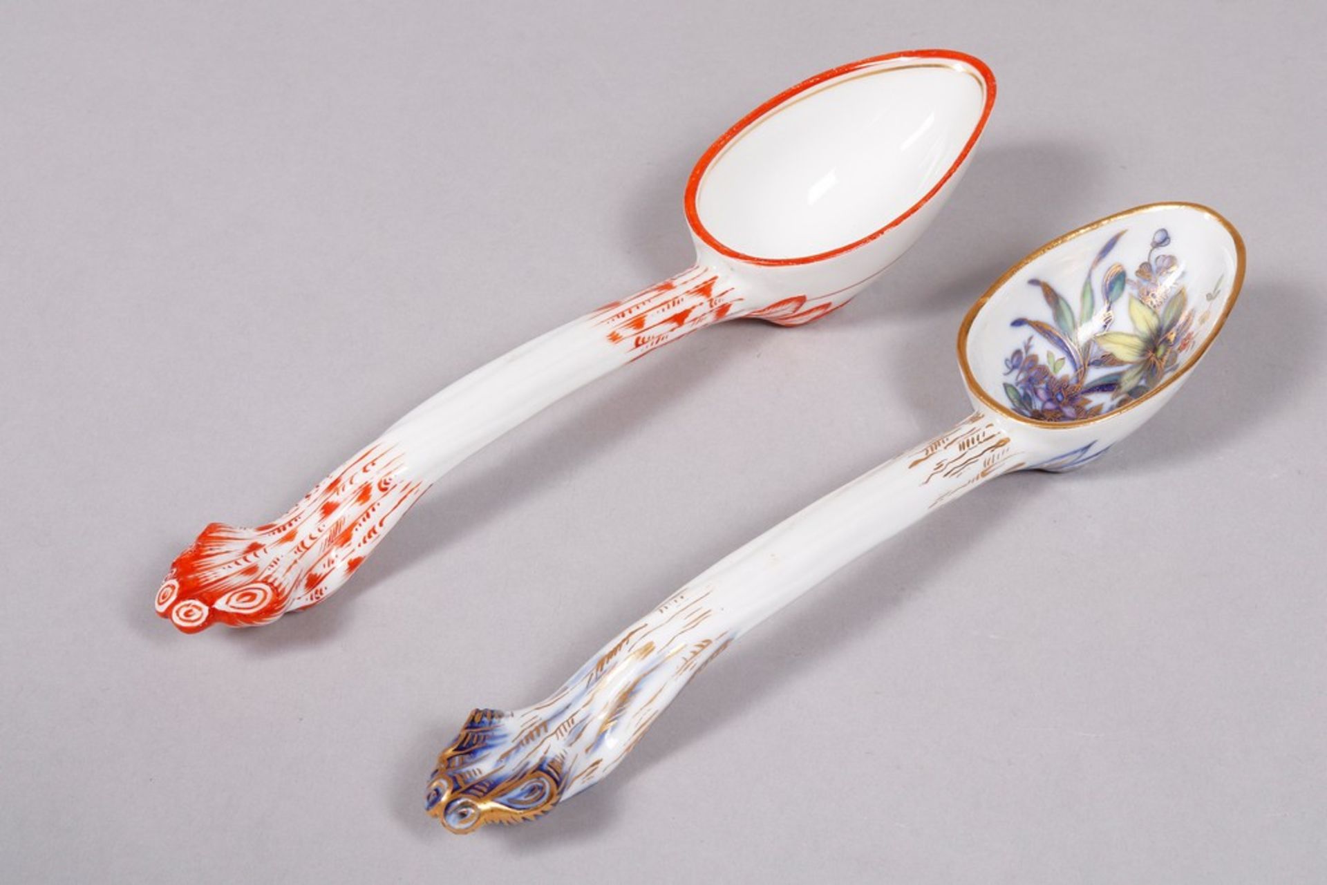 2 spoons, Meissen, ca. 1900