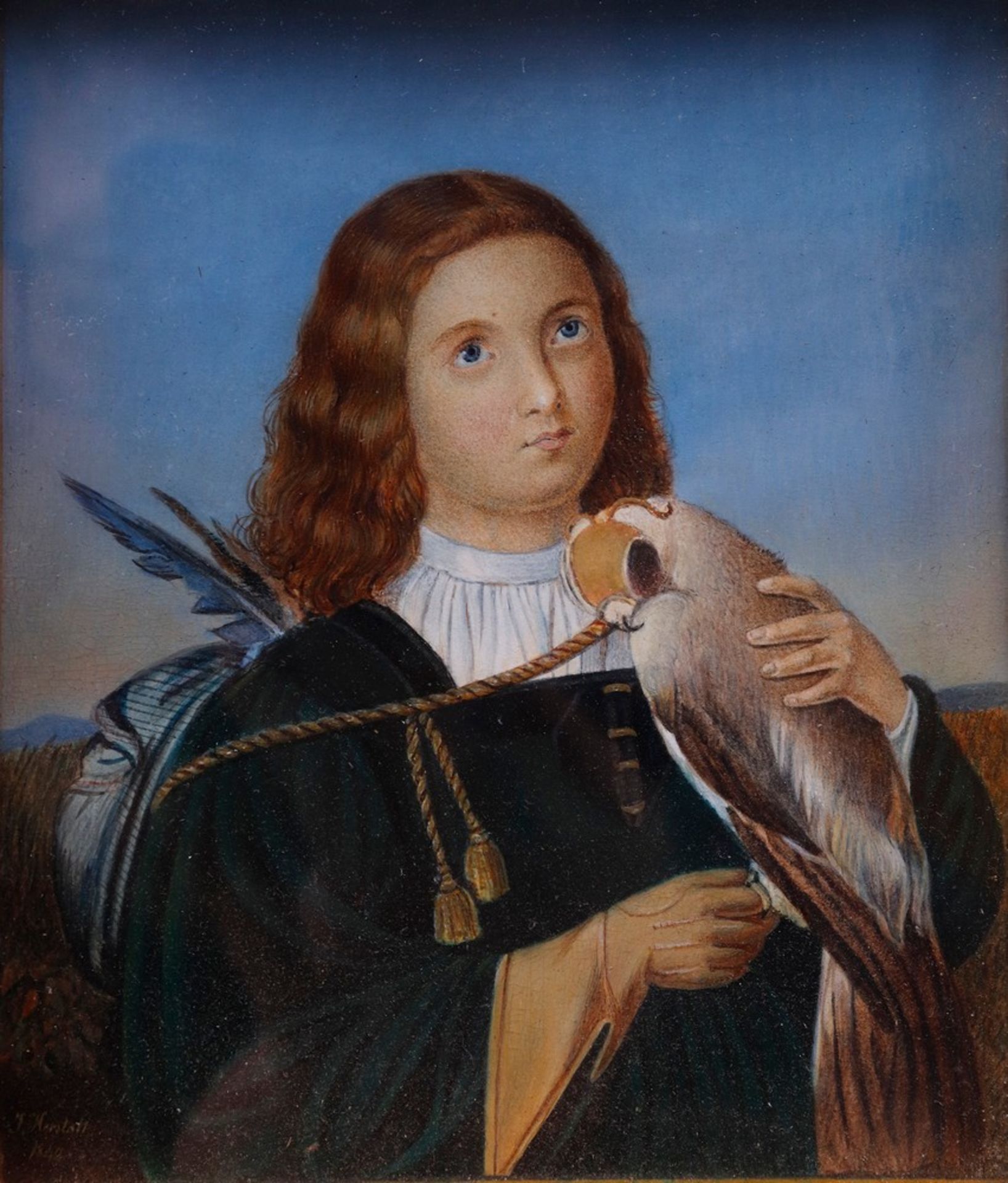 Young Man with Falcon, 1842 - Image 2 of 3