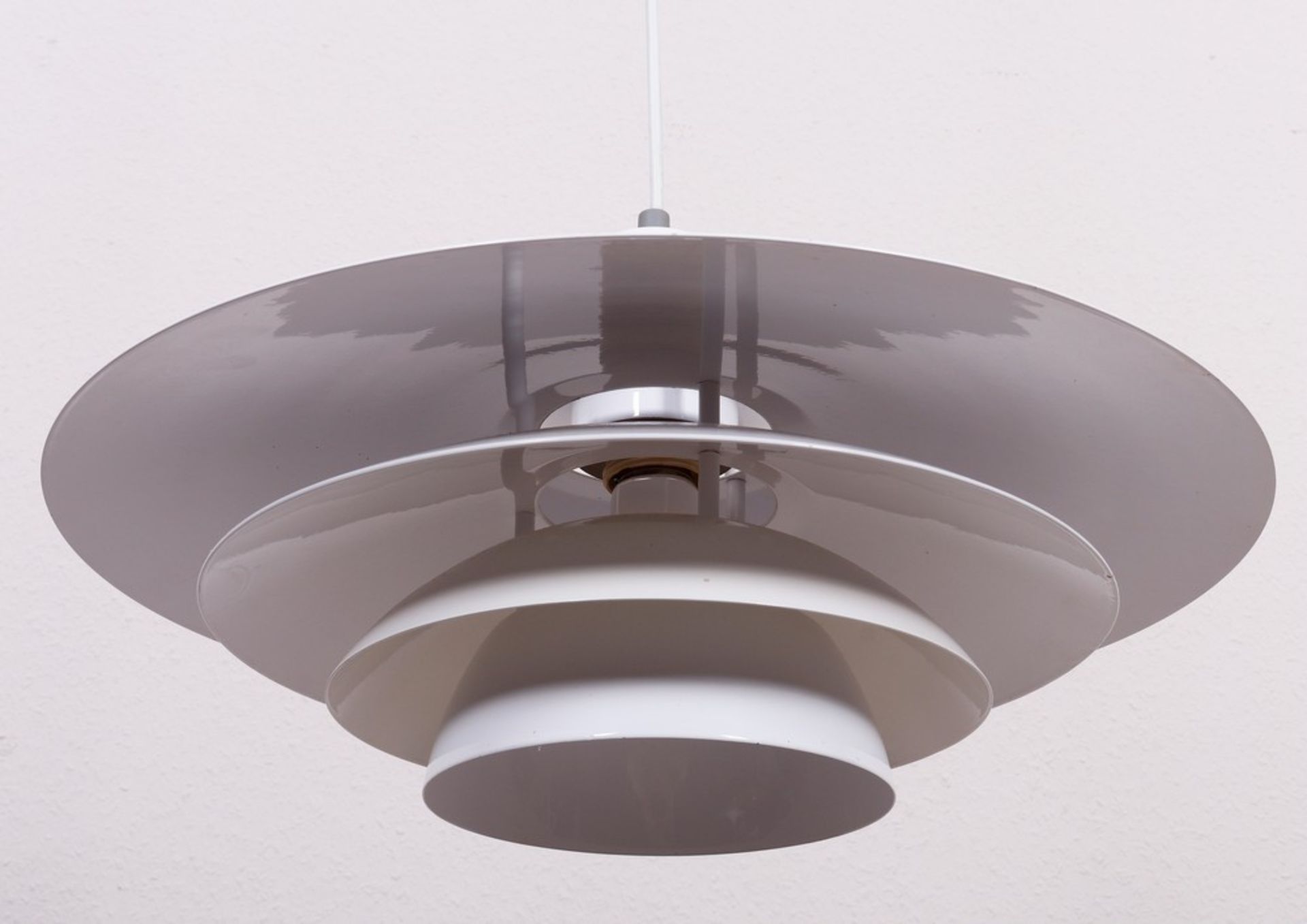 Ceiling lamp, Denmark, 1970s, in the style of Poul Henningsen - Image 2 of 2