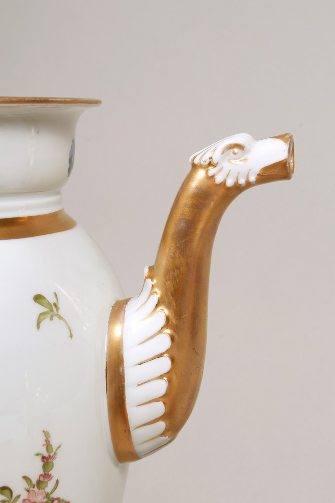 Biedermeier coffee pot and milk jug, Meissen, ca. 1820/30 - Image 5 of 9