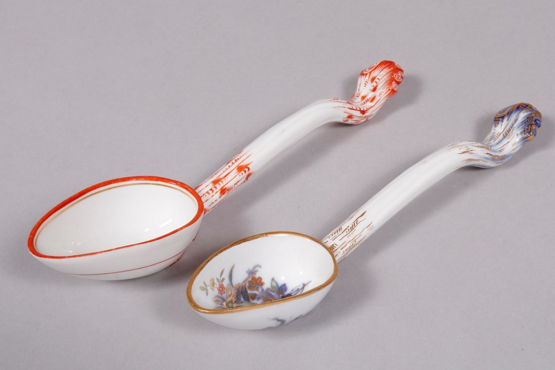 2 spoons, Meissen, ca. 1900 - Image 2 of 4