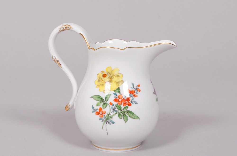 Milk jug, Meissen, 2.H. 20th C., decor "German flower"  - Image 2 of 3