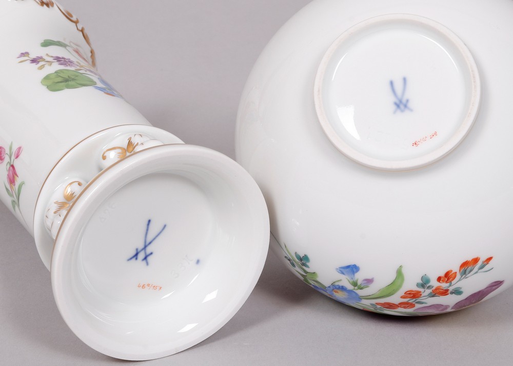 Collection of Meissen porcelain, 2.H. 20th C., decor "German flower"  - Image 5 of 7