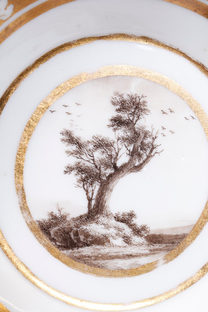 Empire cup with saucer, probably Gotha, early 19th C. - Image 3 of 5