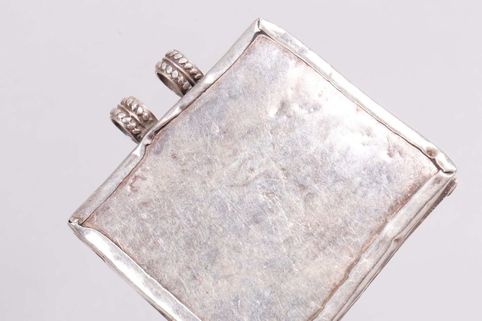 Anhänger mit Miniatur, 925er Silber, indo-persischer Raum, 1. Hälfte 20. Jh.  - Bild 3 aus 3
