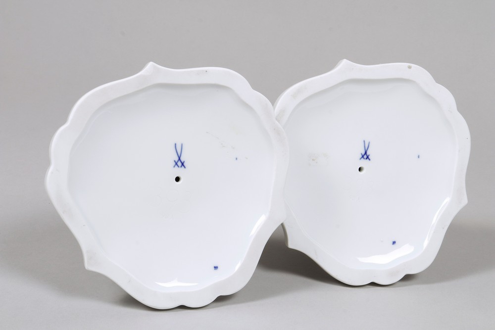 Pair of large table candlesticks, Meissen, mid 20th C. - Image 5 of 5