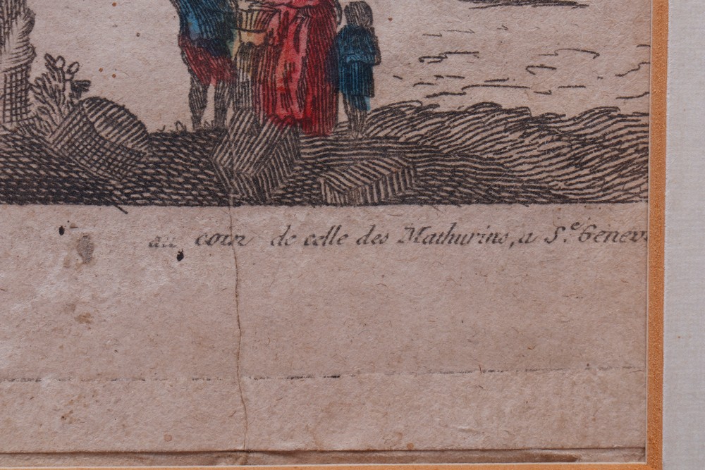 3 peep box sheets, France, 18th C. - Image 4 of 11