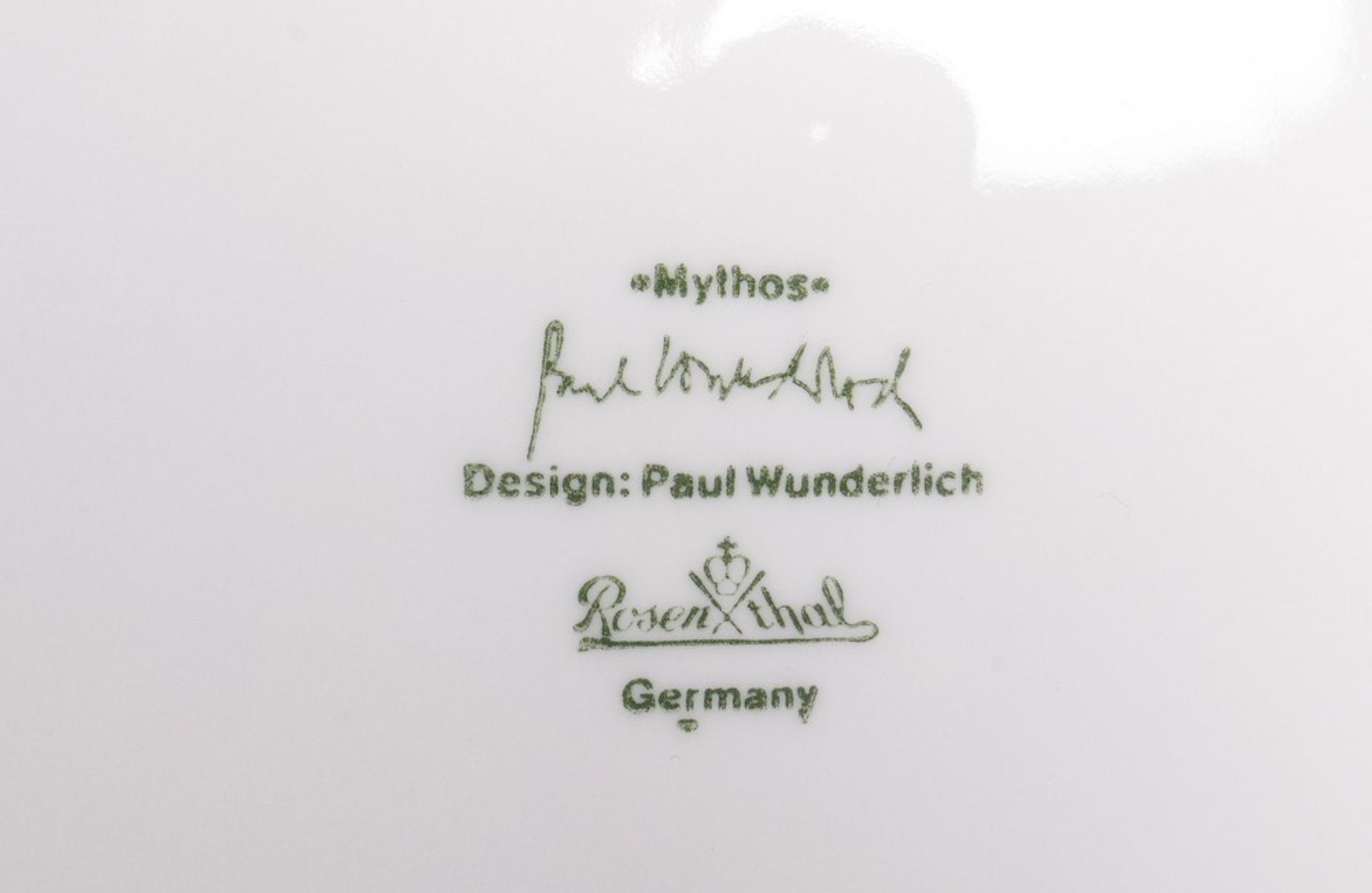 Konvolut Porzellanteller, Design Paul Wunderlich für Rosenthal, studio-linie, Form "Mythos", 20.Jh. - Bild 7 aus 7