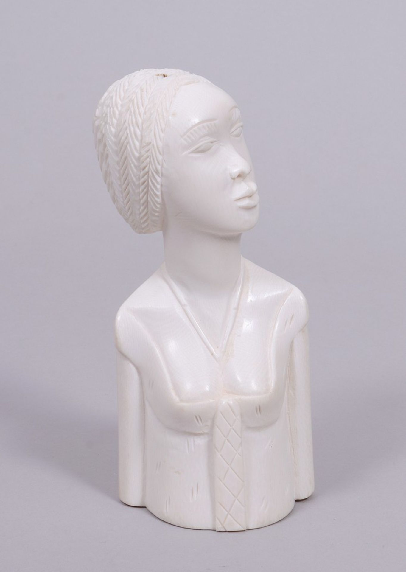 Bust, Africa, 20th C., carved ivory - Image 2 of 5
