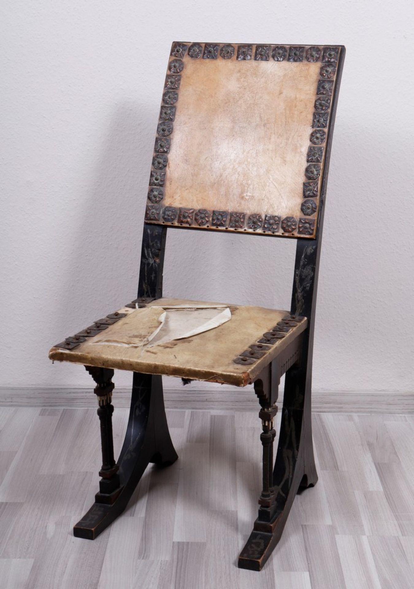 Carlo Bugatti (1856, Milan - 1940, Molsheim, Alsace), chair, c. 1890/1900 - Image 2 of 12