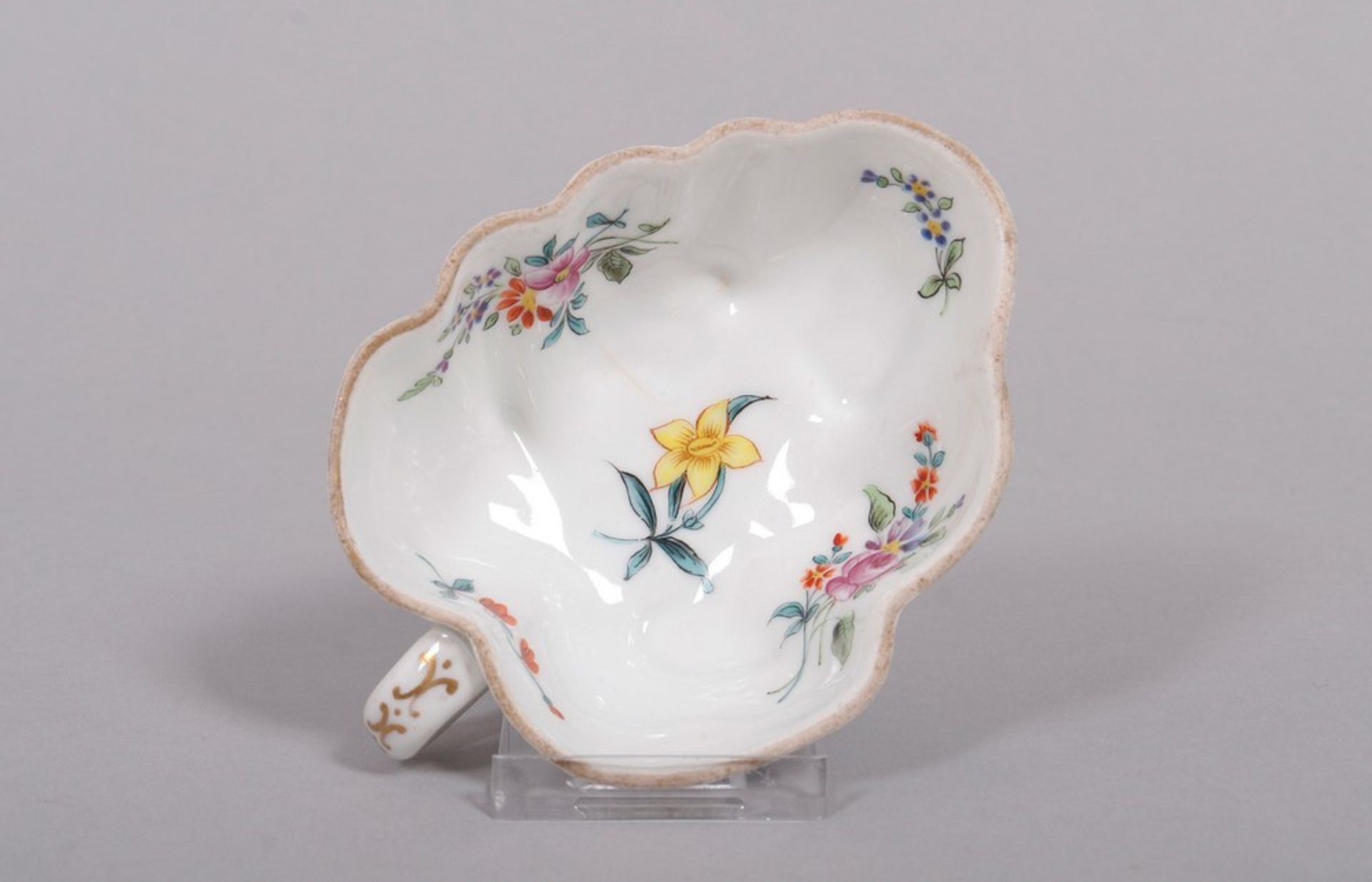 Small wicker bowl, Wiener Porzellanmanufaktur (Kaiserlich privilegierte Porcellain Fabrique), c. 18 - Image 6 of 7