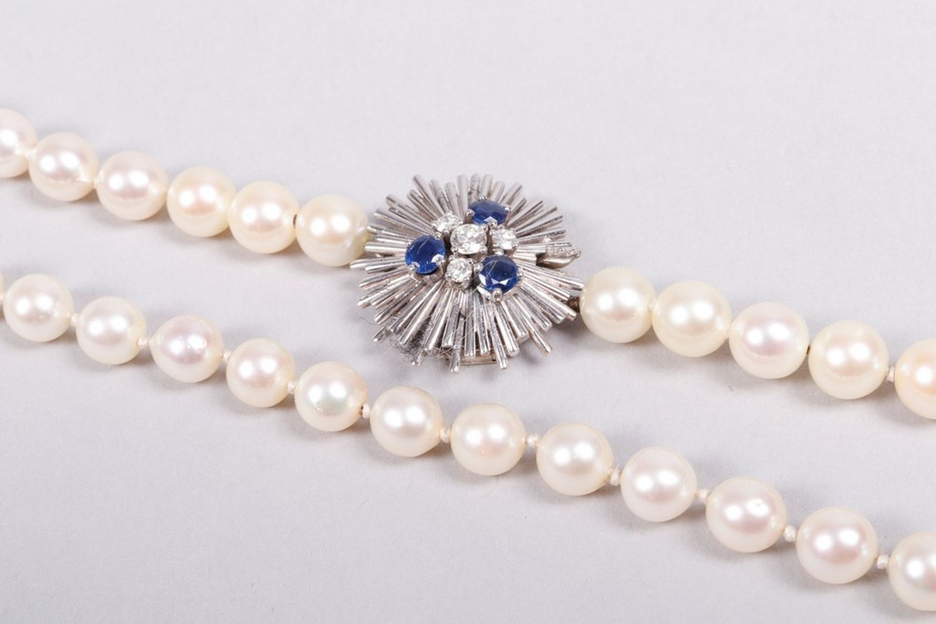 Pearl necklace, 750 WG clasp - Image 2 of 4
