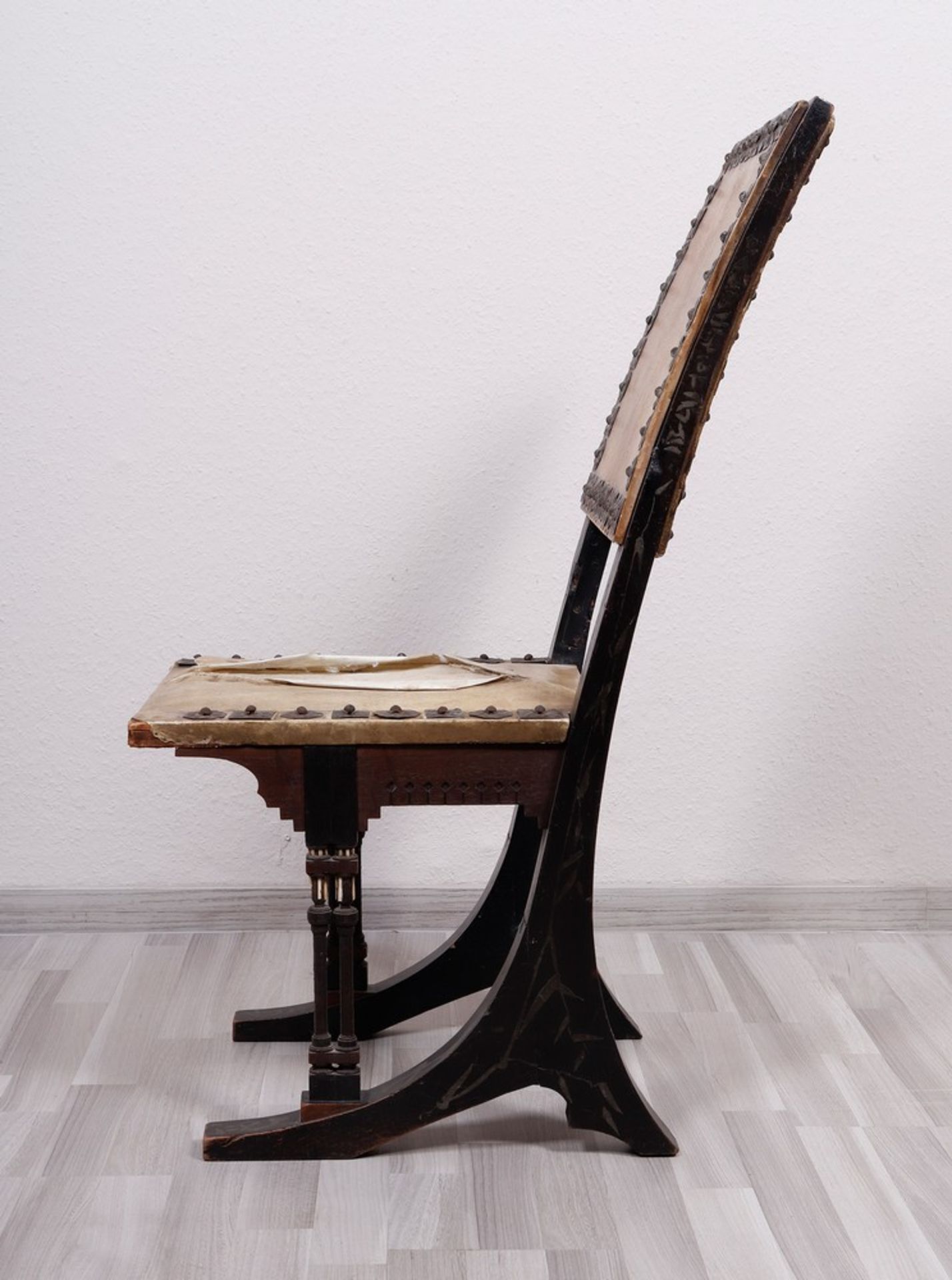 Carlo Bugatti (1856, Milan - 1940, Molsheim, Alsace), chair, c. 1890/1900 - Image 3 of 12