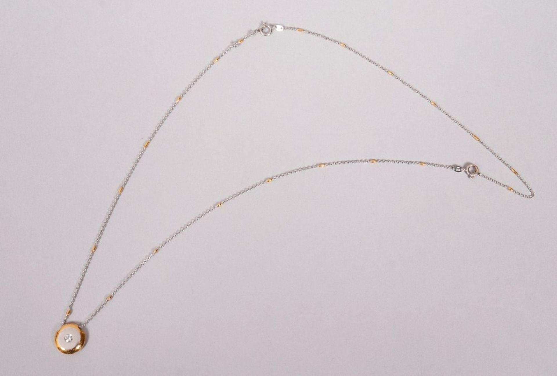 Necklace, pendant on chain, 950 platinum and fine gold, Niessing - Image 3 of 4