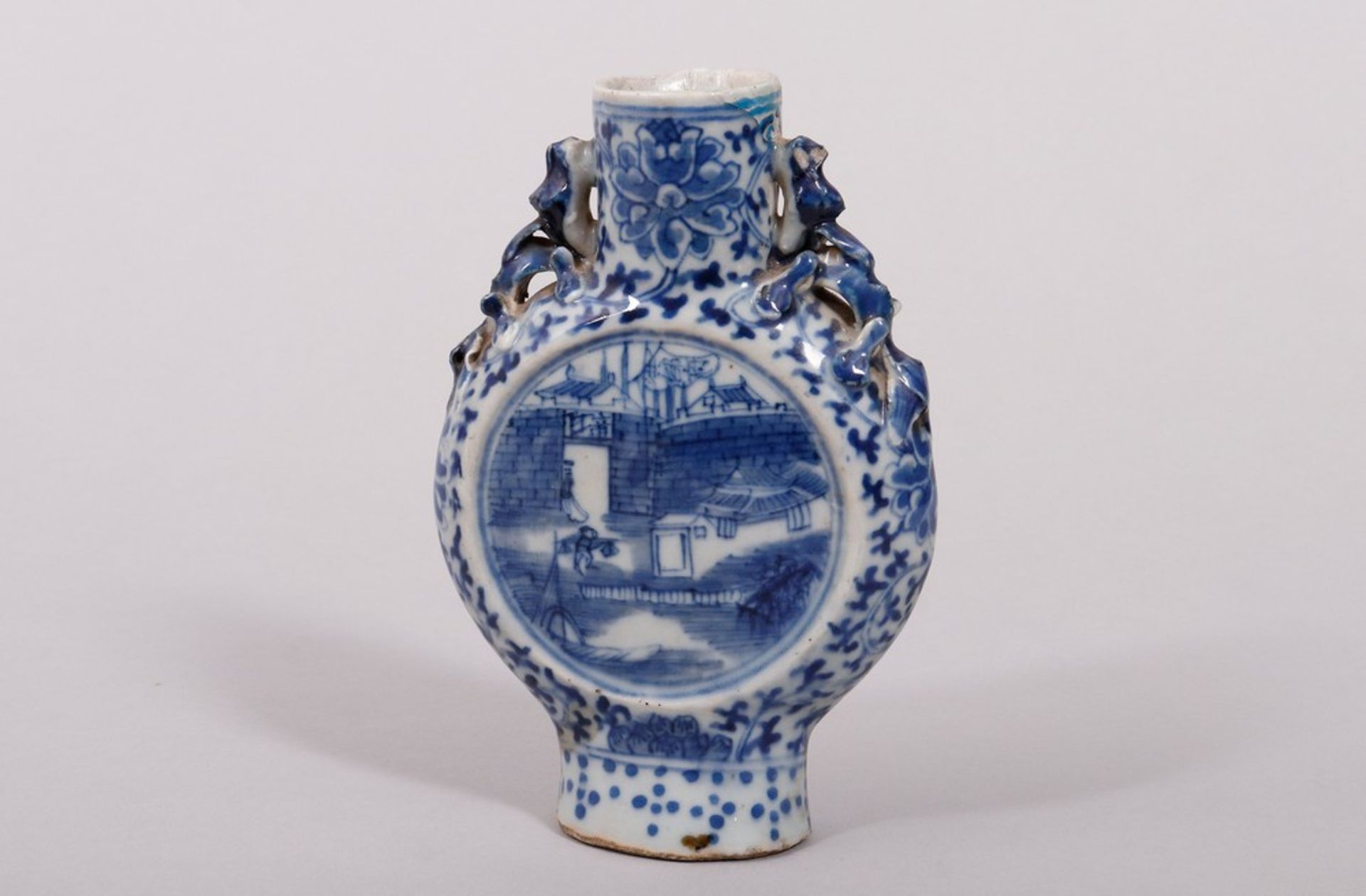 Kleine Mondflasche, China, Qing-Zeit, wohl um 1900