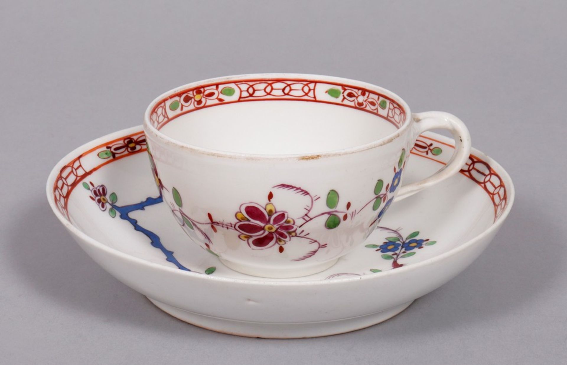 Cup and saucer, Meissen, decor "Fels und Vogel", Marcolini period (c. 1800)