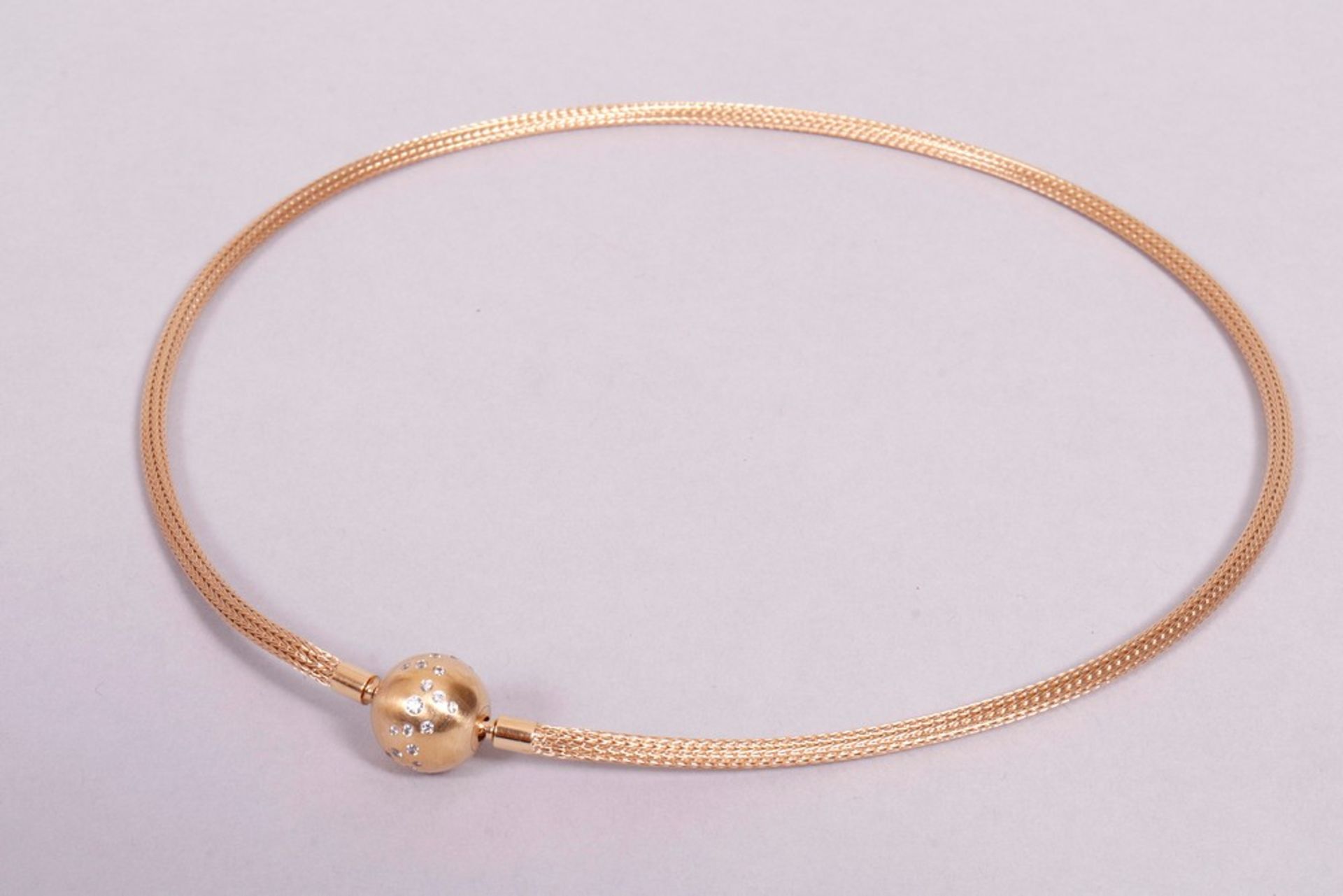 Woven necklace, 750 gold, Jörg Hein