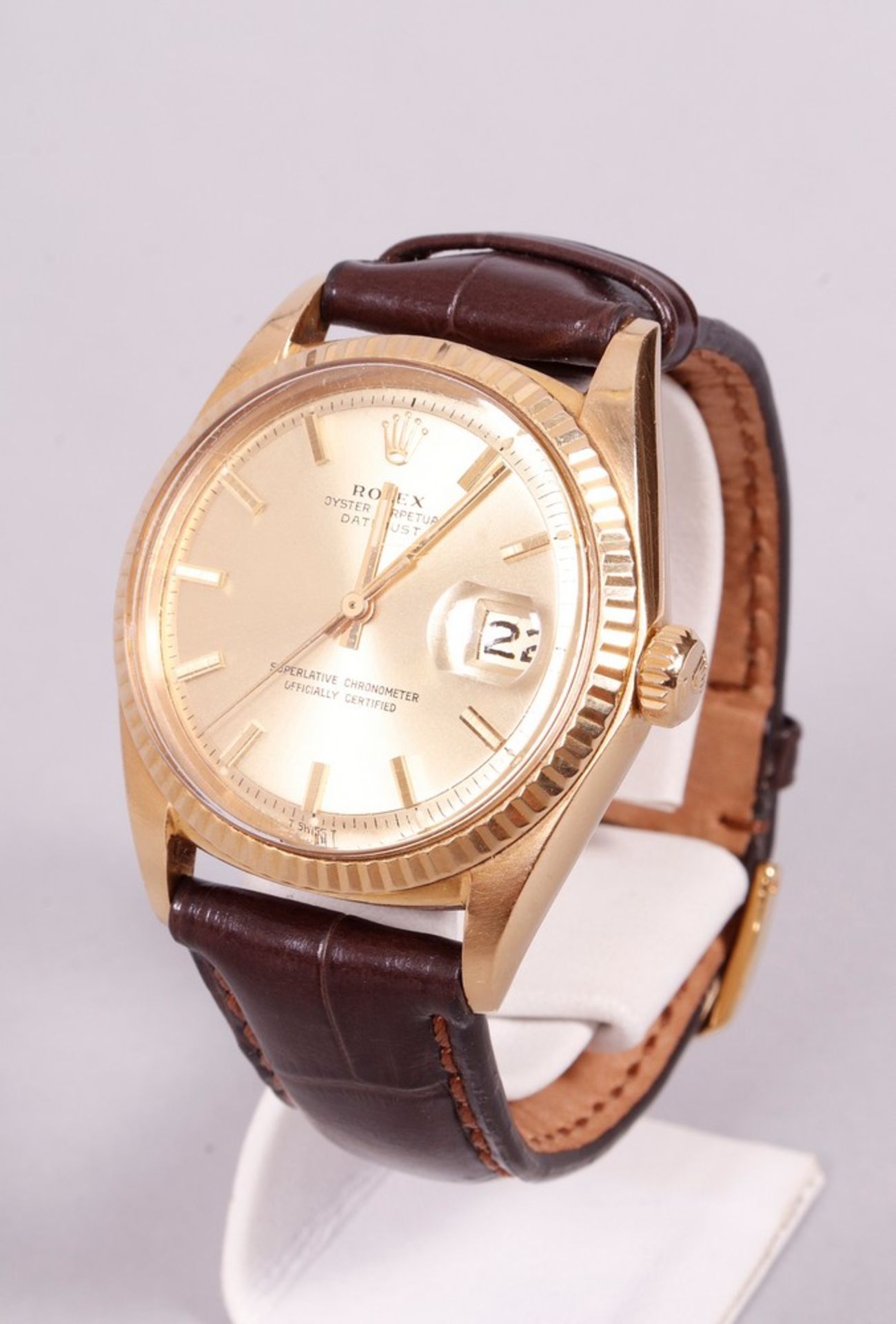 Gent's wristwatch, 750 gold, Rolex Datejust, around 1971