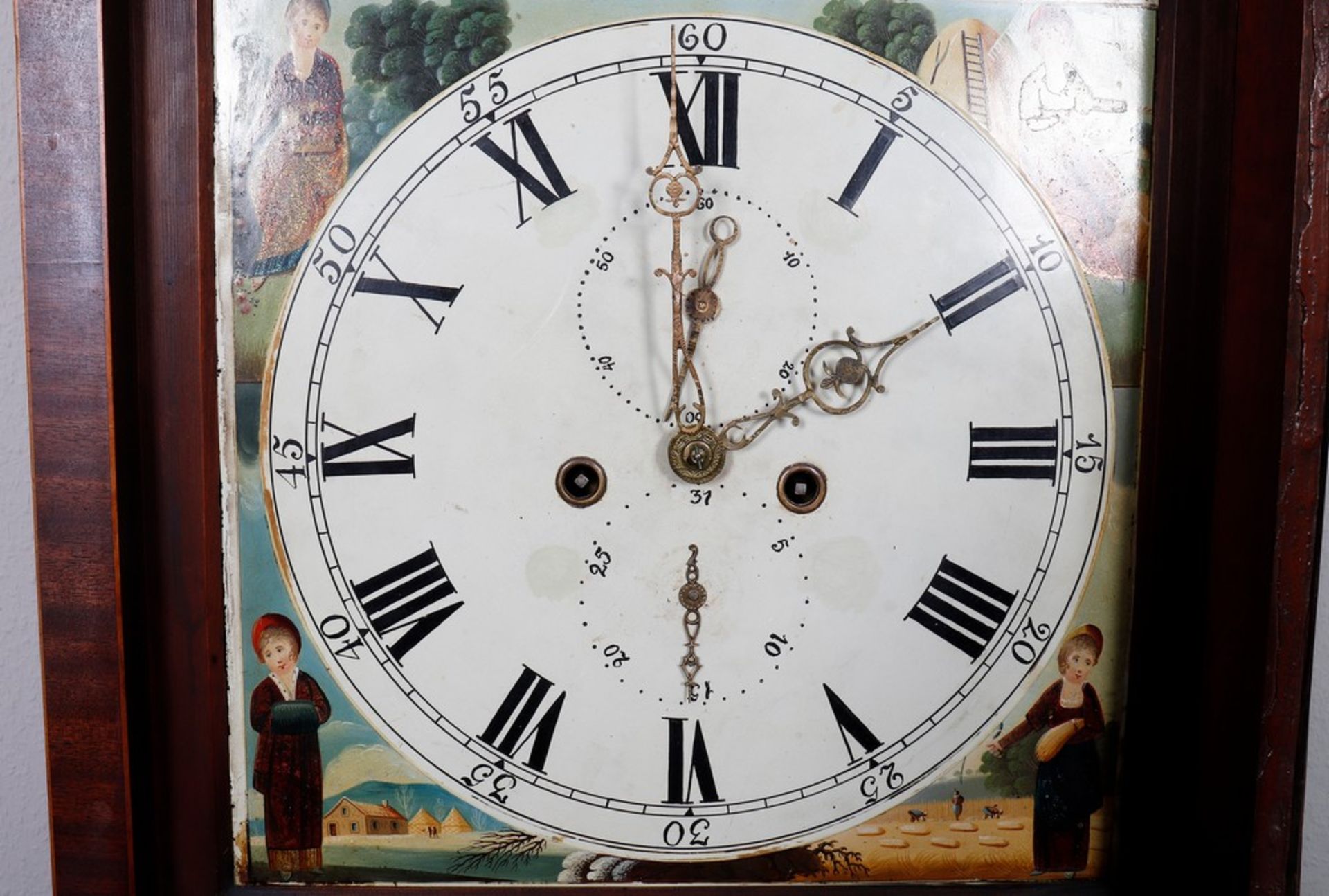 Grandfather clock, probably England, 2nd half 18th C. - Image 4 of 4