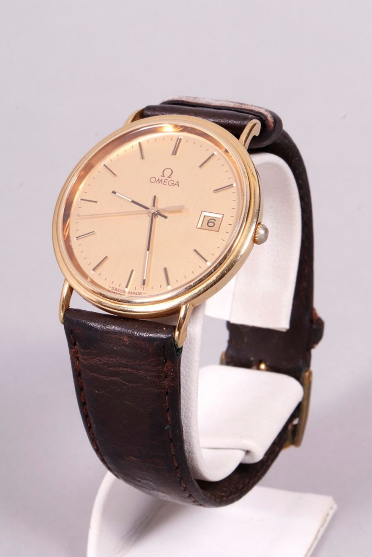 Gent's wristwatch, 750 gold, Omega Classic Date