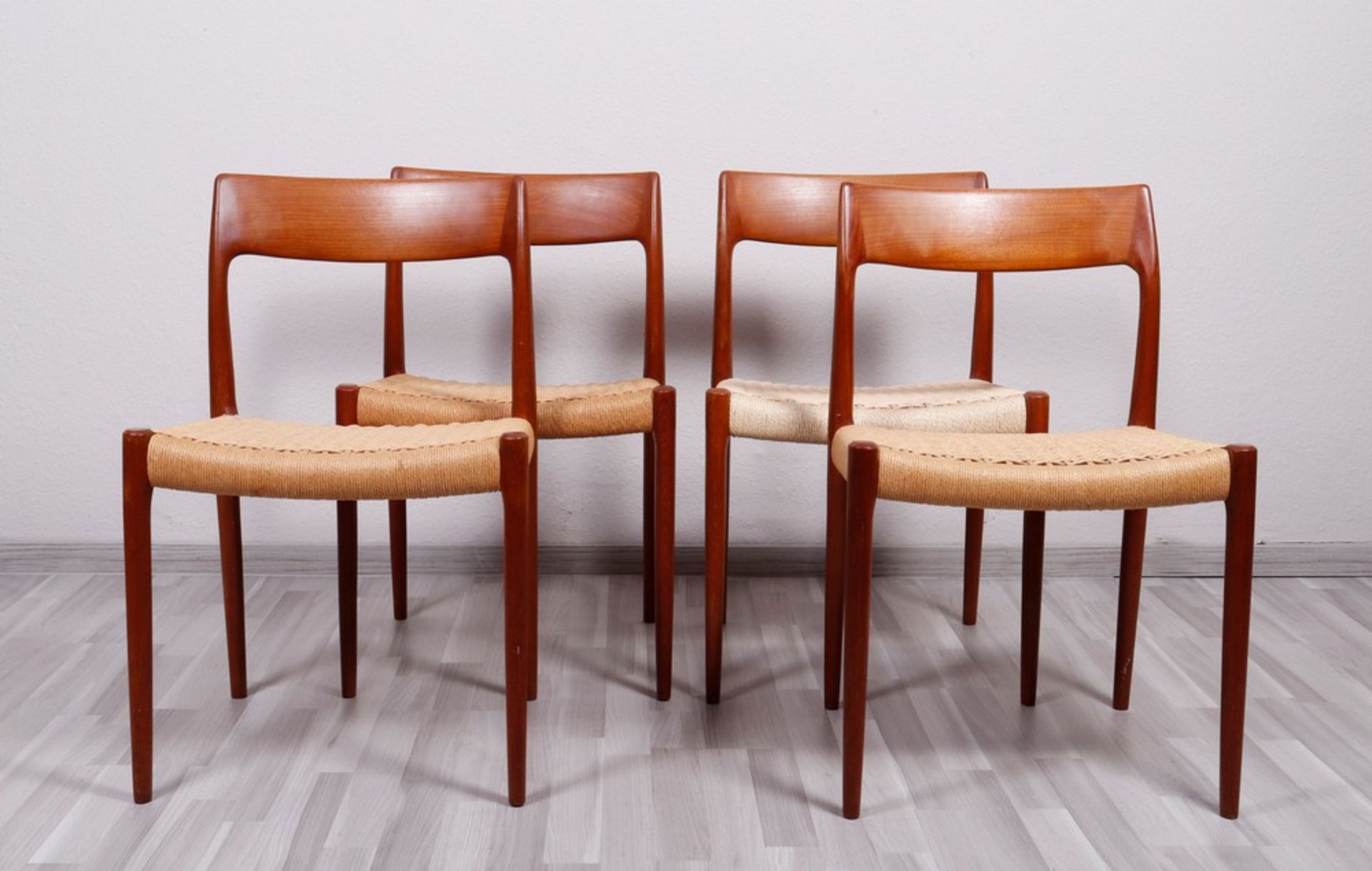 4 chairs, Niels Otto Möller, Denmark, c. 1960