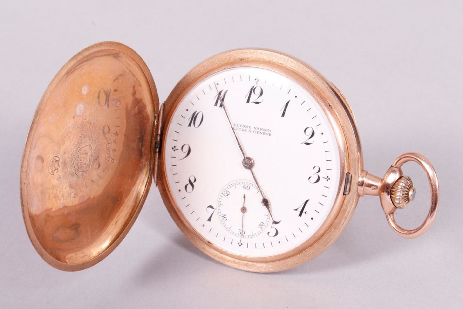 Hunter pocket watch, 585 gold, Ulysse Nardin Locle & Geneve