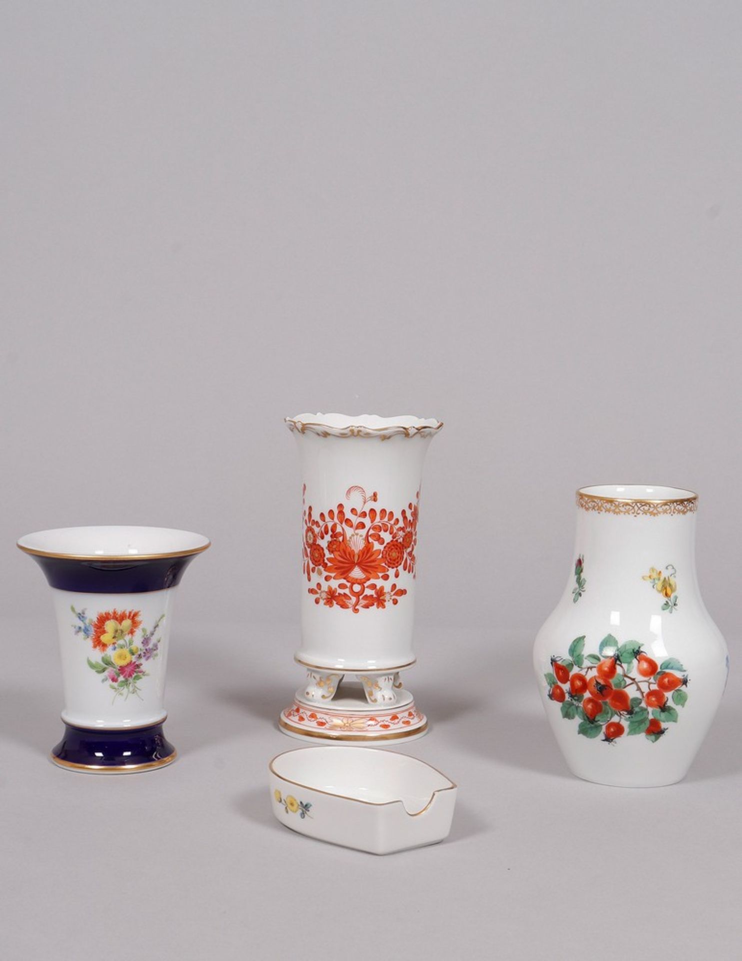 Mixed lot of porcelain, Meissen, c. 1900/2nd half 20th C., 4 pieces