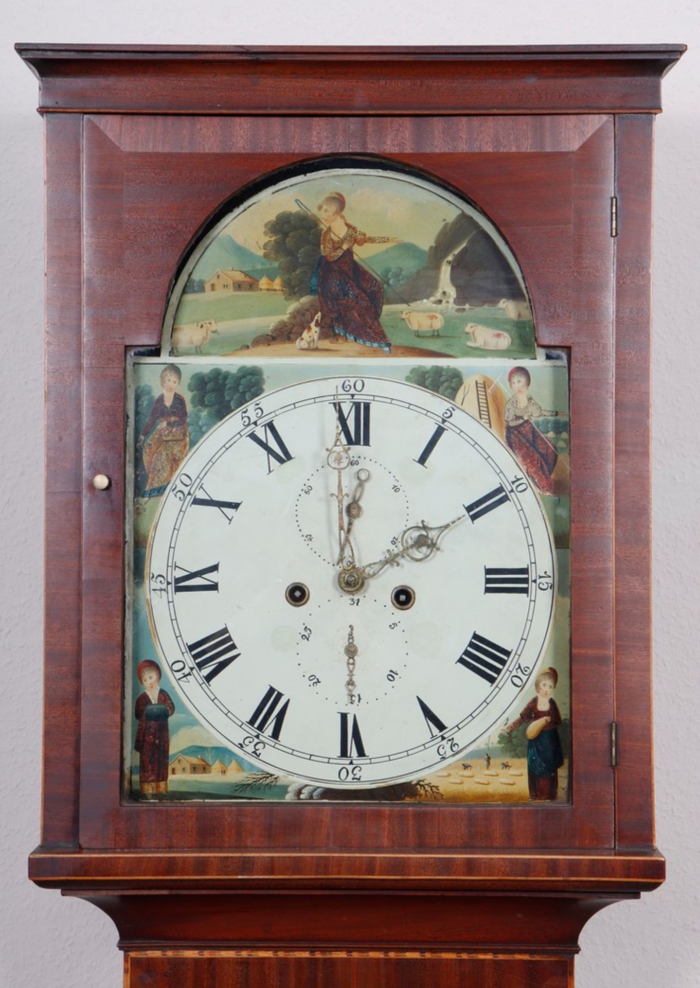 Grandfather clock, probably England, 2nd half 18th C. - Image 2 of 4
