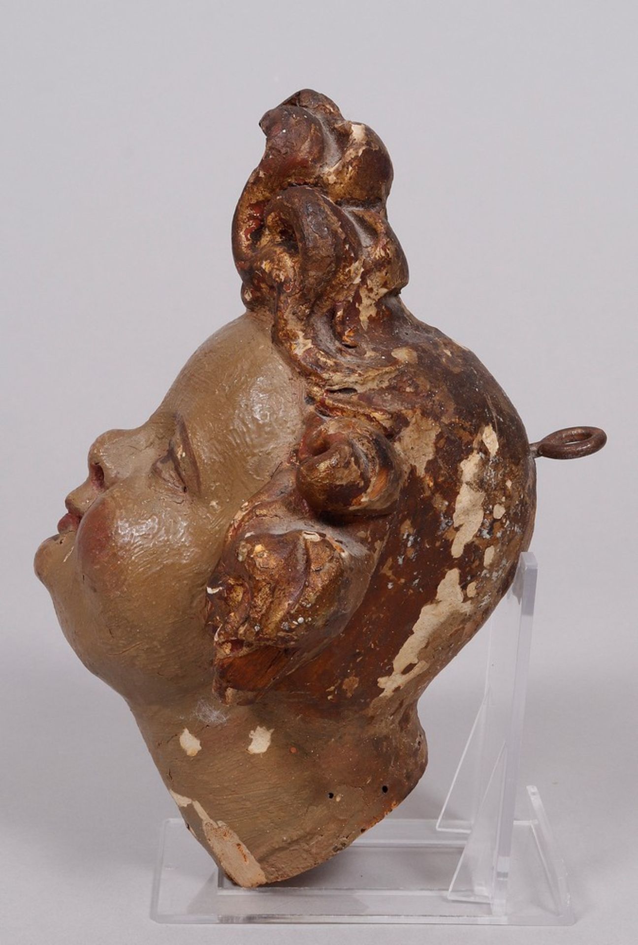 Cupid's head, South German, probably 18th C. - Image 2 of 3