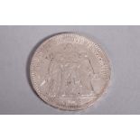 Frankreich, 5 Francs 1875 A, sog. Herkulesgruppe, 25,0 Gramm, Silber, SS-VZ